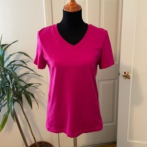 Pink V-neck work out top